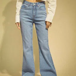 Flying Machine K-Street X High Rise Extreme Flare Crease Line Jeans-picture-19