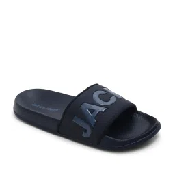 Jack & Jones Men's Navy Peony Slides image 3