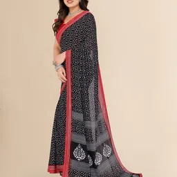 Moda Rapido Printed Beads and Stones Embellished Lace Border Saree image 4