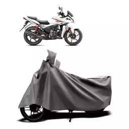 Auto Pearl Two Wheeler Cover with Bag for Hero Ignitor, Silver-picture-32