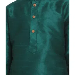 VASTRAMAY Kids Bottle Green Kurta Set image 4