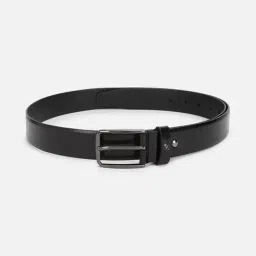 Van Heusen Black Leather Textured Waist Belt-picture-45
