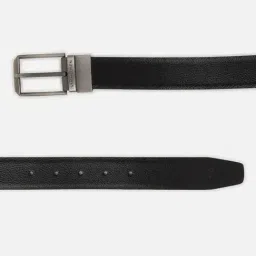 Van Heusen Brown Leather Textured Reversible Belt image 3
