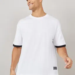 Styli White Relaxed Fit Oversized Cotton Crew T-Shirt-picture-26