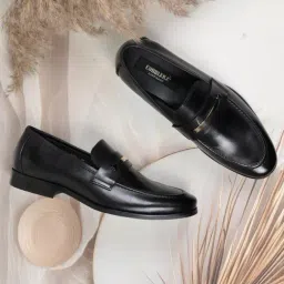 Cobblerz Men's Black Formal Loafers-image-64