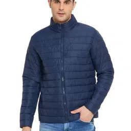 Cantabil Men's Solid Blue Mock Neck Full Sleeve Casual Jacket-picture-34