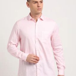 Turtle Light Pink Cotton Slim Fit Printed Shirt-picture-18