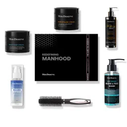 MEN DESERVE Men Grooming Kit For Hair And Beard Care - Quality Grooming Products For Men image 1