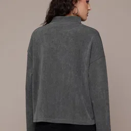 MANGO High Neck Corduroy Sweatshirt image 3