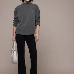 MANGO High Neck Corduroy Sweatshirt image 5