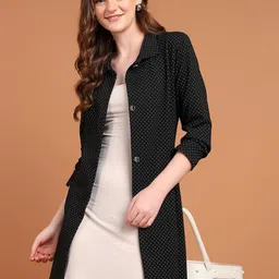 Mast & Harbour Polka Dots Printed Single-Breasted Overcoat image 5