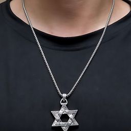 J.S ENTERPRISES Unisex Star Shaped Pendants with Chains-picture-29