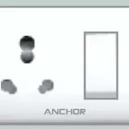 ANCHOR Uni. S.S.Comb.(4 Fixing Holes) Socket With Switch 50665 image 1