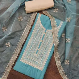 Maroosh Embellished Zari Unstitched Dress Material-picture-17