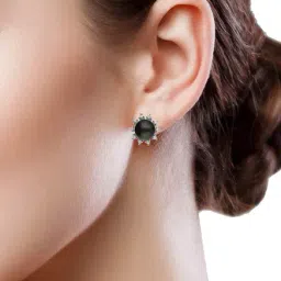 Sri Jagdamba Pearls 92.5 Sterling Silver Earrings image 2