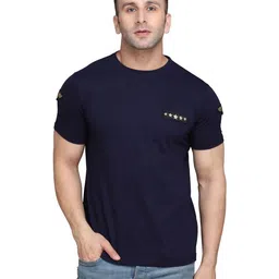 Blisstone Men Solid Round Neck Cotton Slim Fit T-shirt-image-94