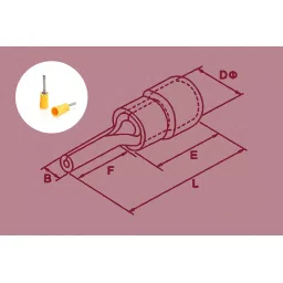 Globomotive Electric Pin End Terminal Cable Insulated Electrical Pin Lug Connector Terminal (6mm, 100 Pack) image 3