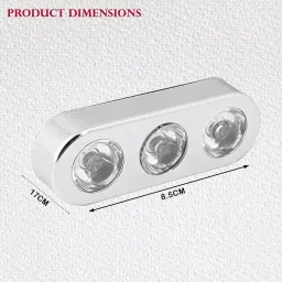 AllExtreme EX3LSL1 3 LED Flash Strobe Lamp Emergency Light 9W- Red and Blue image 2