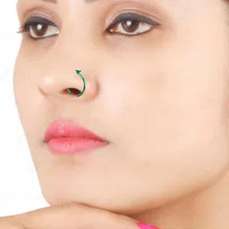 VAMA Set of 25 Women Piercing Stone Round Hoop Nosepin image 2