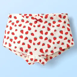 Pine Kids Cotton Elastane Knit Hipsters With Strawberry Print Pack of 3 (Color May Vary) image 2