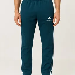 Diwazzo Men Pack Of 2 Striped Cotton Mid-Rise Track Pants image 2