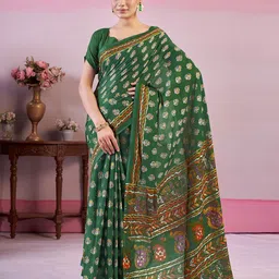 Garden Vareli Floral Printed Pure Cotton Saree-image-22