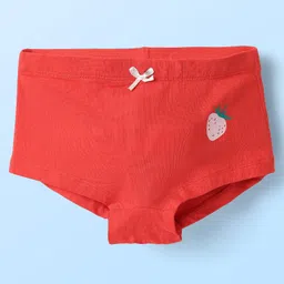 Pine Kids Cotton Elastane Knit Hipsters With Strawberry Print Pack of 3 (Color May Vary) image 4