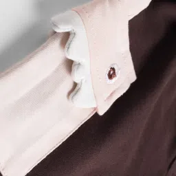 Mini Taurus Looper Knit Full Length Lounge Pant with Text Graphic - Brown image 4