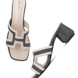 Mast & Harbour Colourblocked Block Heel Sandals image 3