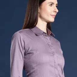 Hancock Mauve Cotton Regular Fit Shirt image 3
