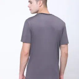 Dida Purple Polyster Regular Fit Solid T-Shirt image 2