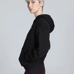 Puma Black Plain Sports Hoodie image 3