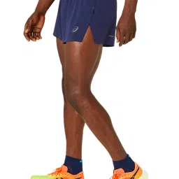 Asics Navy Regular Fit Texture Sports Shorts image 3