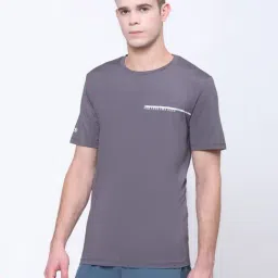 Dida Purple Polyster Regular Fit Solid T-Shirt image 3