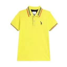 Blue Giraffe Kids Lime Green Solid Polo T-Shirt-picture-27