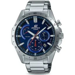 Casio EDifice EFR-573D-2AVUDF Blue Analog Dial Silver Stainless Steel Band Men's Watch EX541-image-68