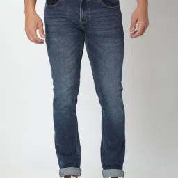 Spykar Blue Cotton Slim Fit Jeans-image-33