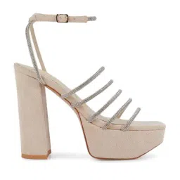 London Rag Women's Beige Ankle Strap Sandals-image-41