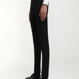 Raymond Black Polyviscose Slim Fit Formal Trosuers image 3