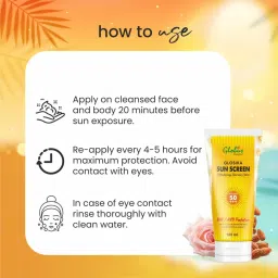 globus naturals Globus Remedies Glosika Sun Screen Moisturizing Fairness Lotion SPF/UVB 50+++ - Pack of 2 image 3