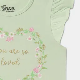 R&B Kids Light Green Graphic Regular Fit Top image 3