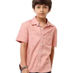 Under Fourteen Only Kids Peach Printed Shirt-picture-23