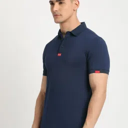 The Bear House Blue Slim Fit Polo T-Shirt image 3