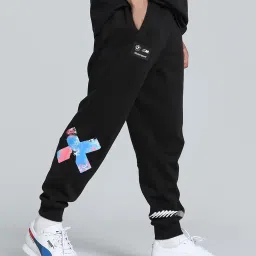 Puma Black Relaxed Fit Printed Joggers image 3