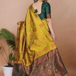 Moda Rapido Ethnic Motifs Zari Silk Blend Banarasi Saree image 4