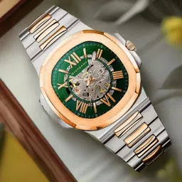 Giordano Dual-Tone Skeleton Automatic Stainless Steel Watch with Gold Accent Case for Men- GZ-50114 image 3