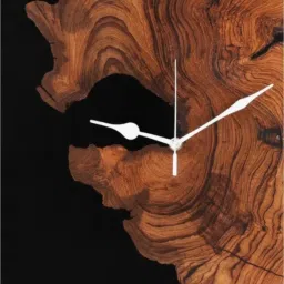 Wewood Black Epoxy Resin & Wood Stylish Wall Clock image 3