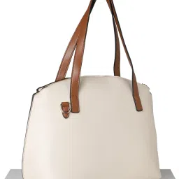 Allen Solly Green & Brown Color Block Medium Shoulder Handbag image 3