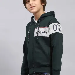 Monte Carlo Boys Green Printed Full Sleeves Sweatshirts & Hoodies image 3