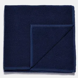 Fabindia Home Standalone Navy Cotton 570 GSM Woven Face Towel - Set of 2 image 3